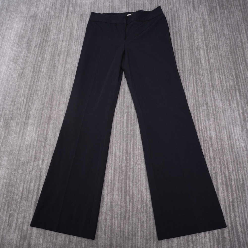 Apostrophe Dress Pants Womens 6 Black Excellent Wide Leg Grommet Detail